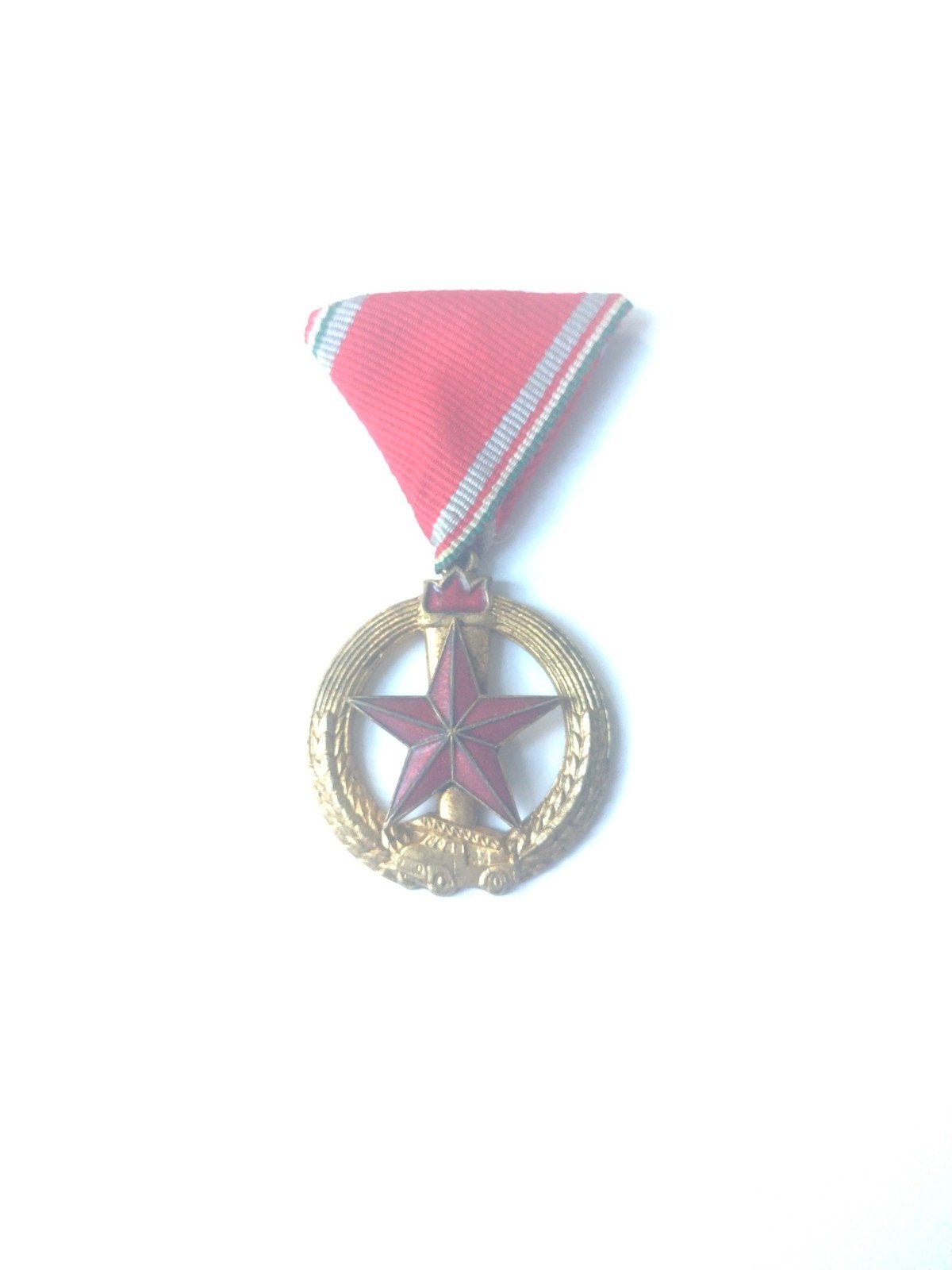 Brandweer Hongarije medaille beroeps BW goud (b), Verzamelen, Militaria | Algemeen, Ophalen of Verzenden, Nederland, Lintje, Medaille of Wings