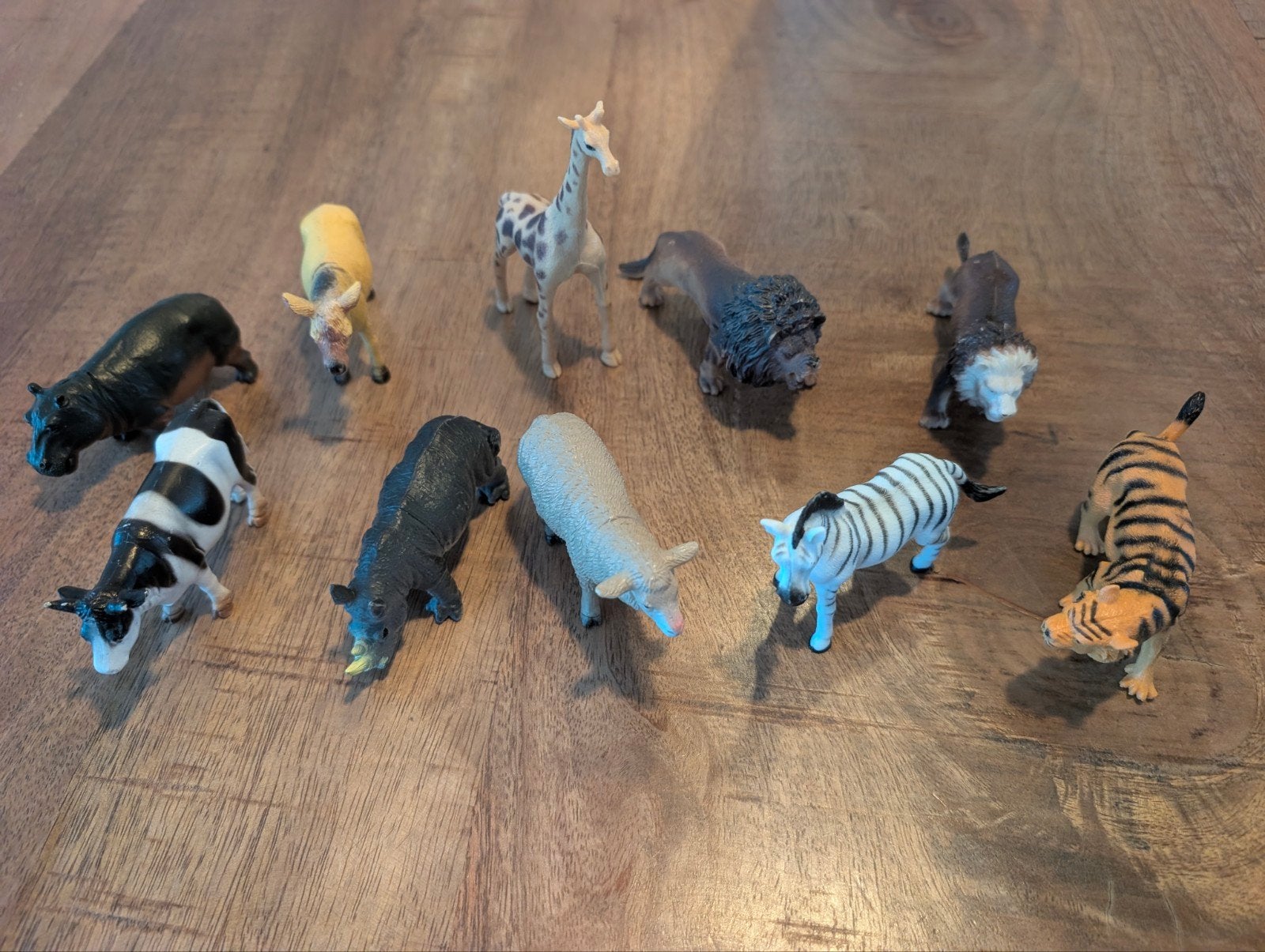 Boerderij en wilde dieren speelgoedfiguren set 10 stuks!, Ophalen of Verzenden, Gebruikt, Jongen of Meisje