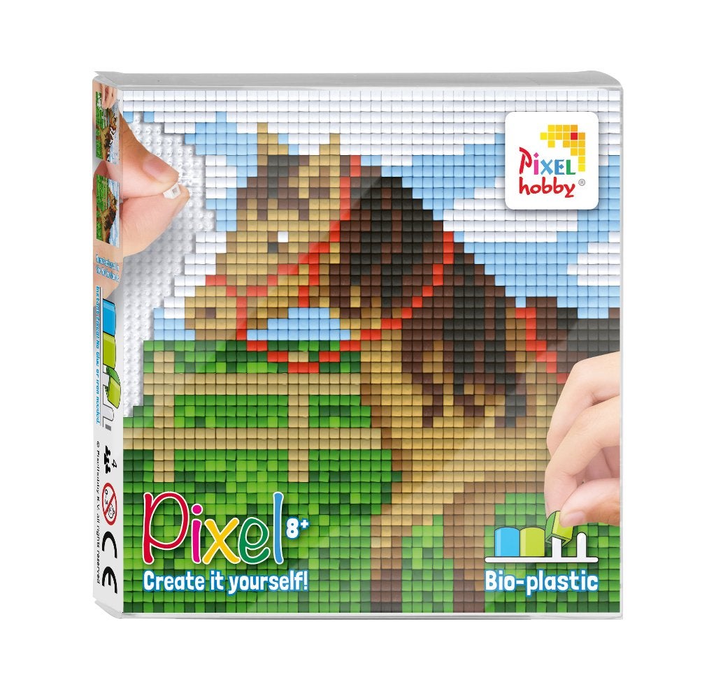Pixelhobby Create it yourself set 44016 paard 12 x 12 cm, ., Dieren, Nieuw, Ophalen of Verzenden
