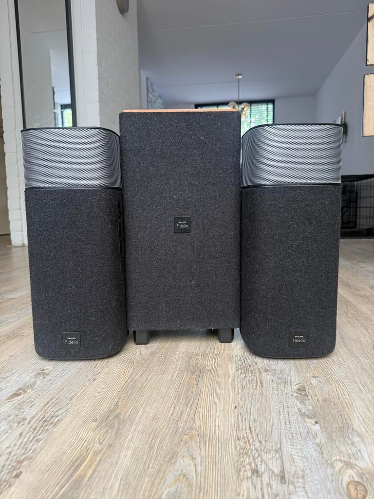 Philips Fidelio E5 draadloze surround sound speakerset, Philips, Zo goed als nieuw, Speakers, Losse componenten
