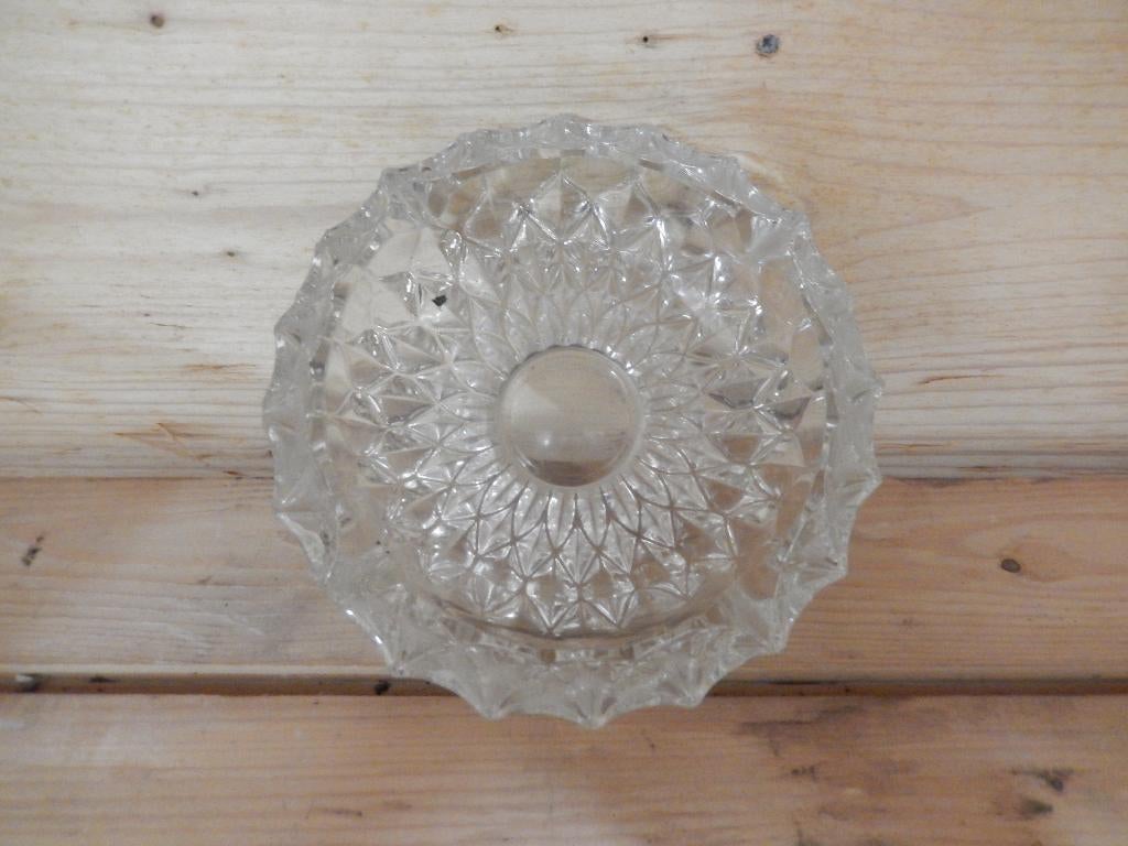 2 vintage kristallen asbakken glas – 17,5 cm 12,5 cm, Ophalen of Verzenden