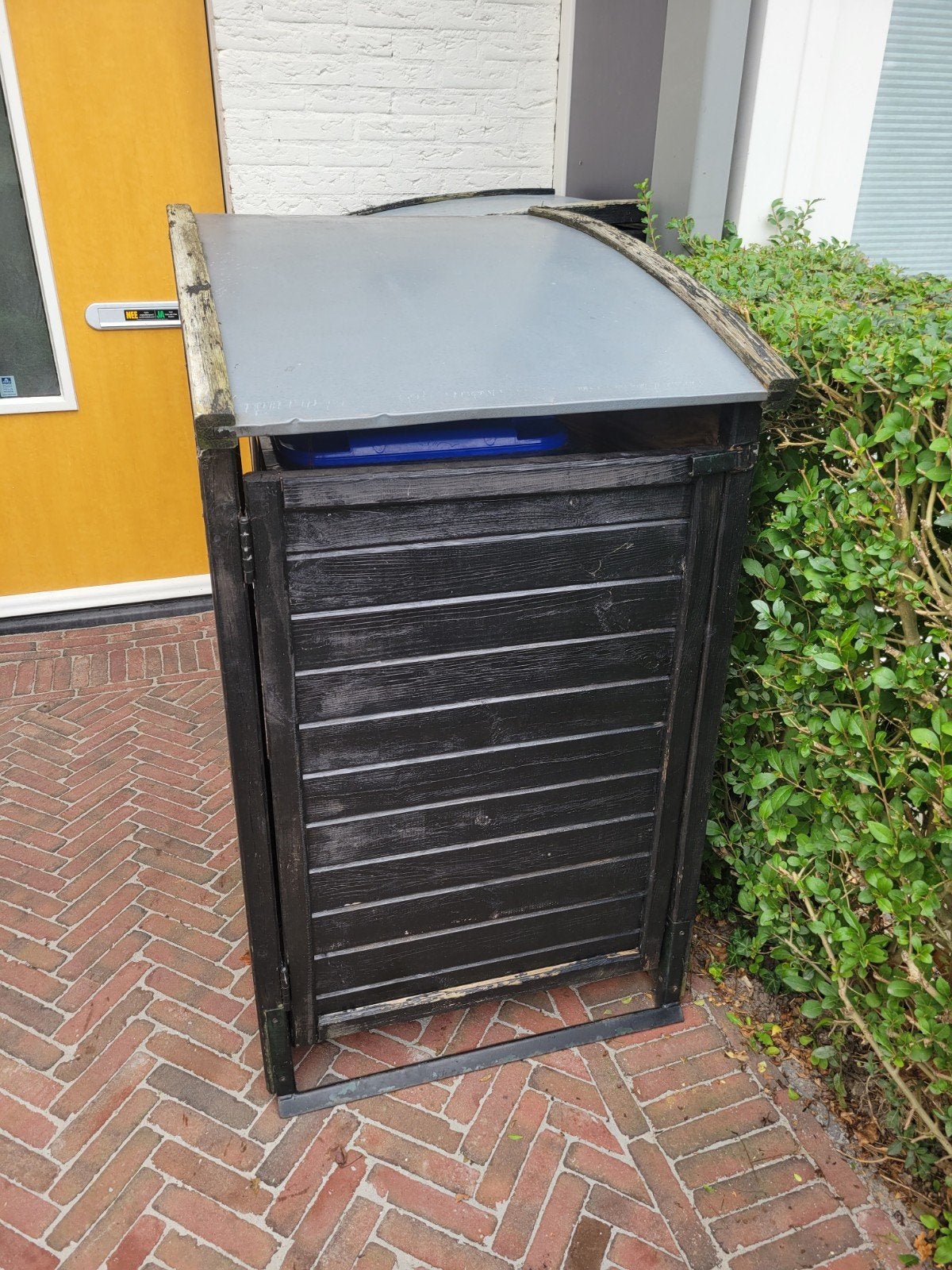 Containerombouw voor 2x 140L kliko's - Hout, Tuin en Terras, Ophalen, Gebruikt