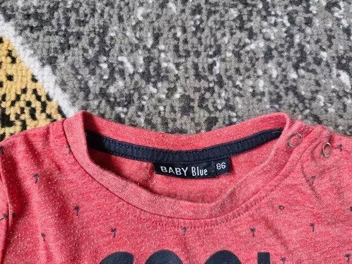 Rood cool dude tshirt Maat 86 h3, Gebruikt, Jongetje of Meisje, Baby blue, Onbekend