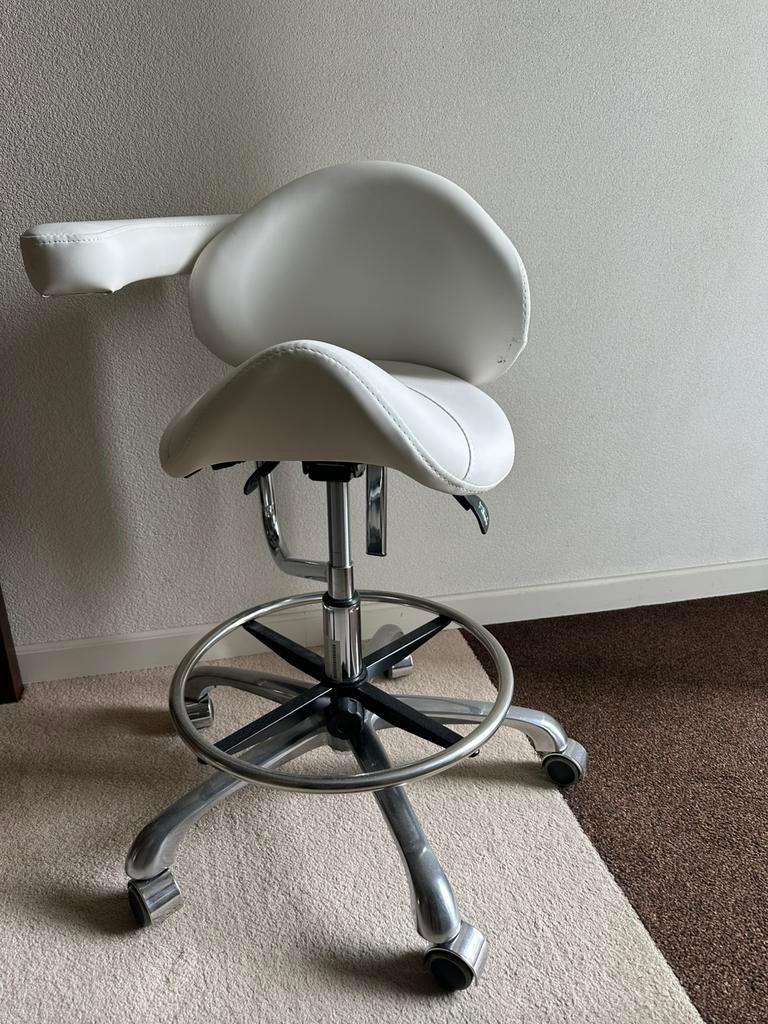 Triple stoel, Ophalen, Kunststof, Wit, Nieuw