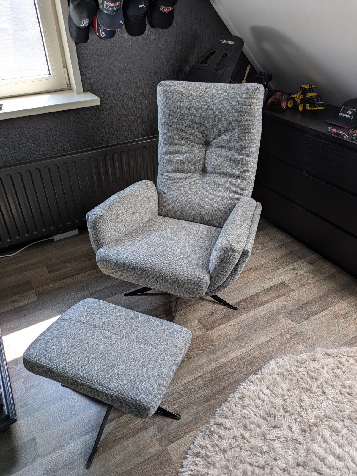Relax fauteuil brussel (perfecte conditie), Ophalen, 75 tot 100 cm, Zo goed als nieuw, Stof