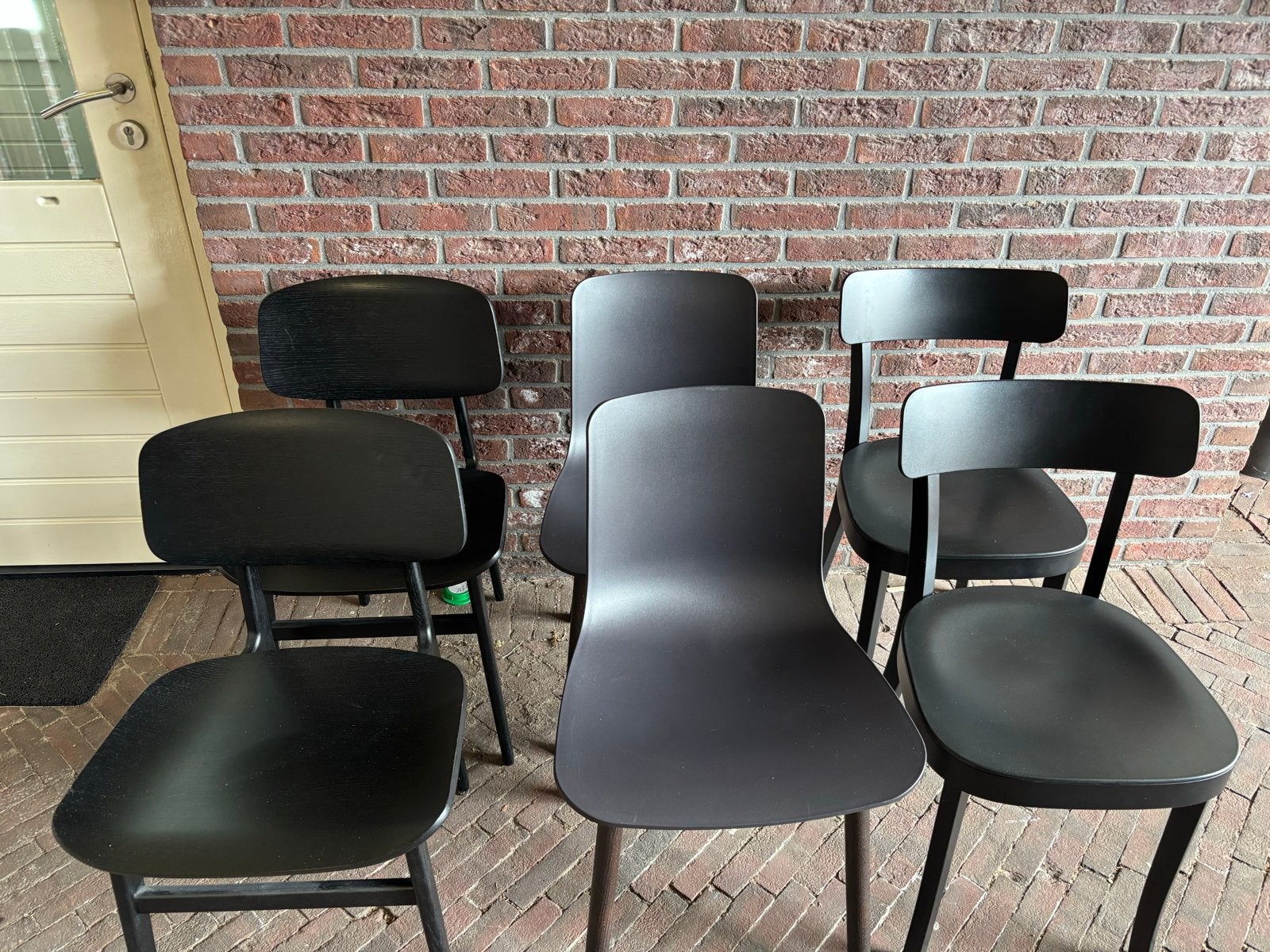 Vitra HAL en NORR11 eetkamerstoelen - Zwart, Ophalen, Gebruikt, Zwart, Vijf, Zes of meer stoelen
