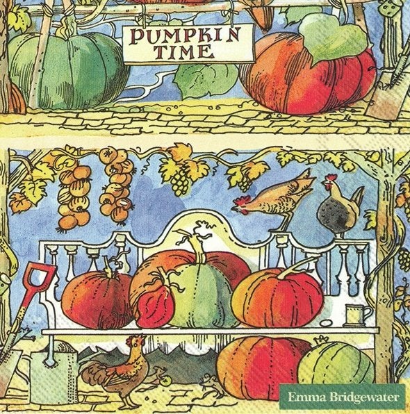 servetten (5x) pompoen Pumpkin time, decoupage hobby, Overige thema's, Nieuw, Meerkleurig, Ophalen of Verzenden