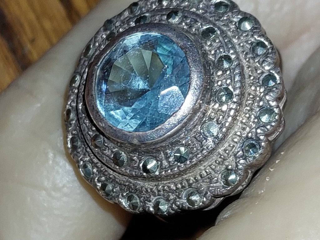 Een prachtige zilvere ring met  Turkswais maat  17, Sieraden, Tassen en Uiterlijk, Ringen, Blauw, Nieuw, Ophalen of Verzenden