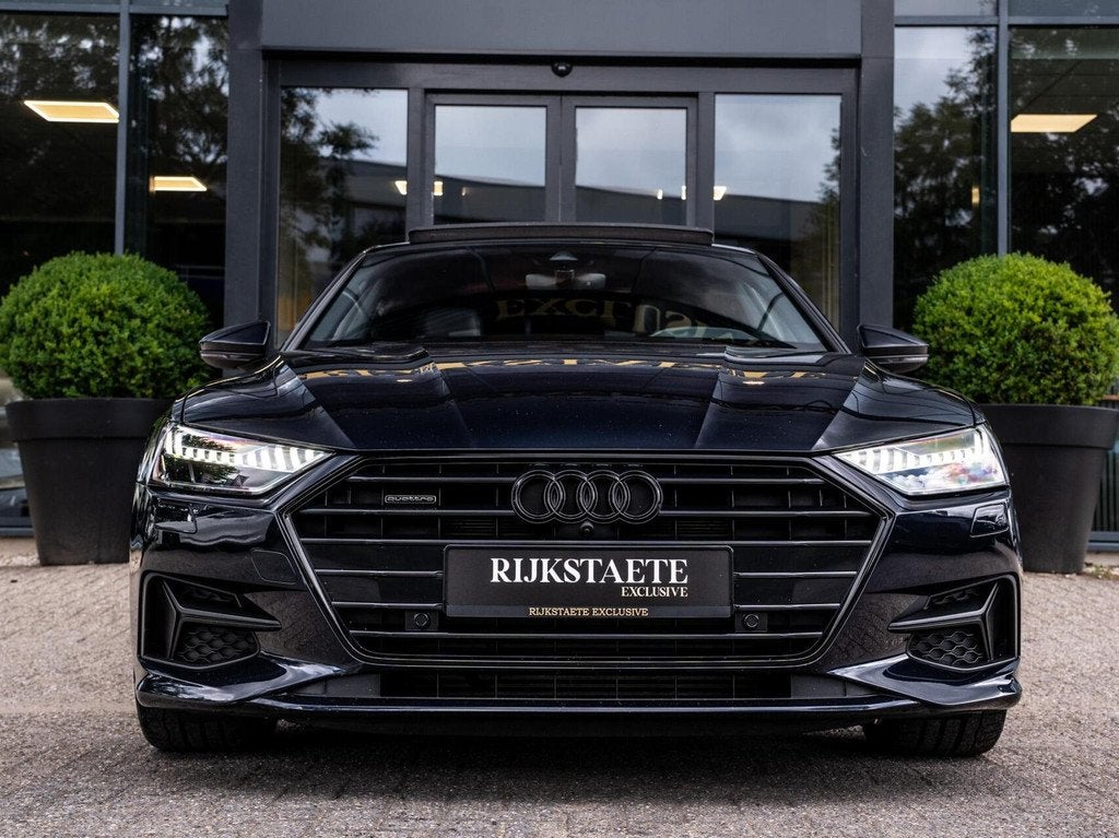 Audi A7 Sportback 50 TFSIe Quattro S-Line|PANO|MATRIX|360°, Auto's, Audi, Gebruikt, Euro 6, 4 cilinders, Blauw