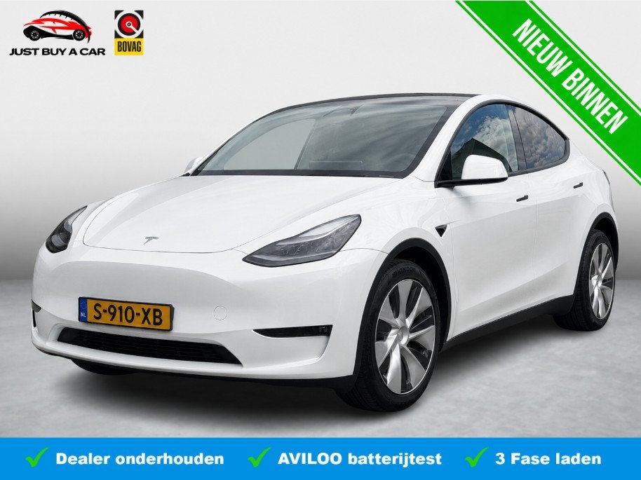 Tesla Model Y Long Range AWD 75 kWh SOH 94,9% / Autopilot /, Auto's, Stof, Gebruikt, Met garantie (alle), Origineel Nederlands