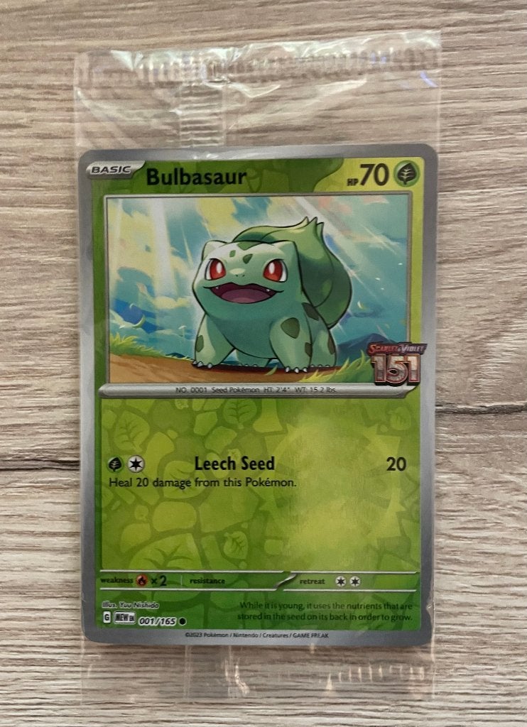 Bulbasaur (MEW #001) 151 Promo - Pokemon - sealed!, Ophalen of Verzenden, Nieuw, Losse kaart, Foil