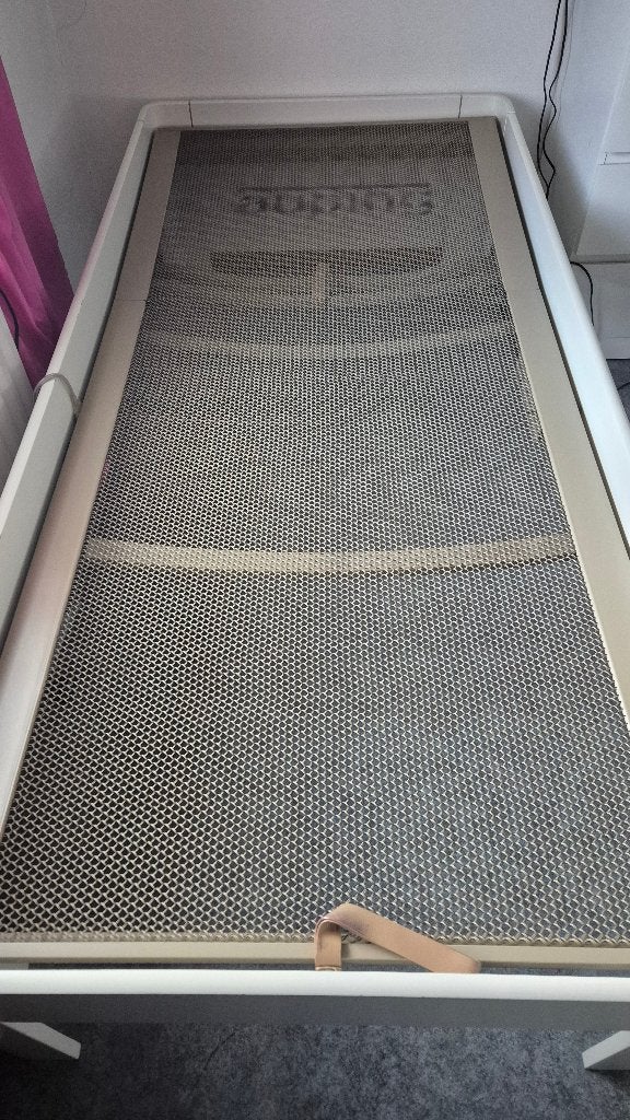Auping bed wit hoge poten 90x200, Huis en Inrichting, Ophalen, 90 cm, Eenpersoons, Wit