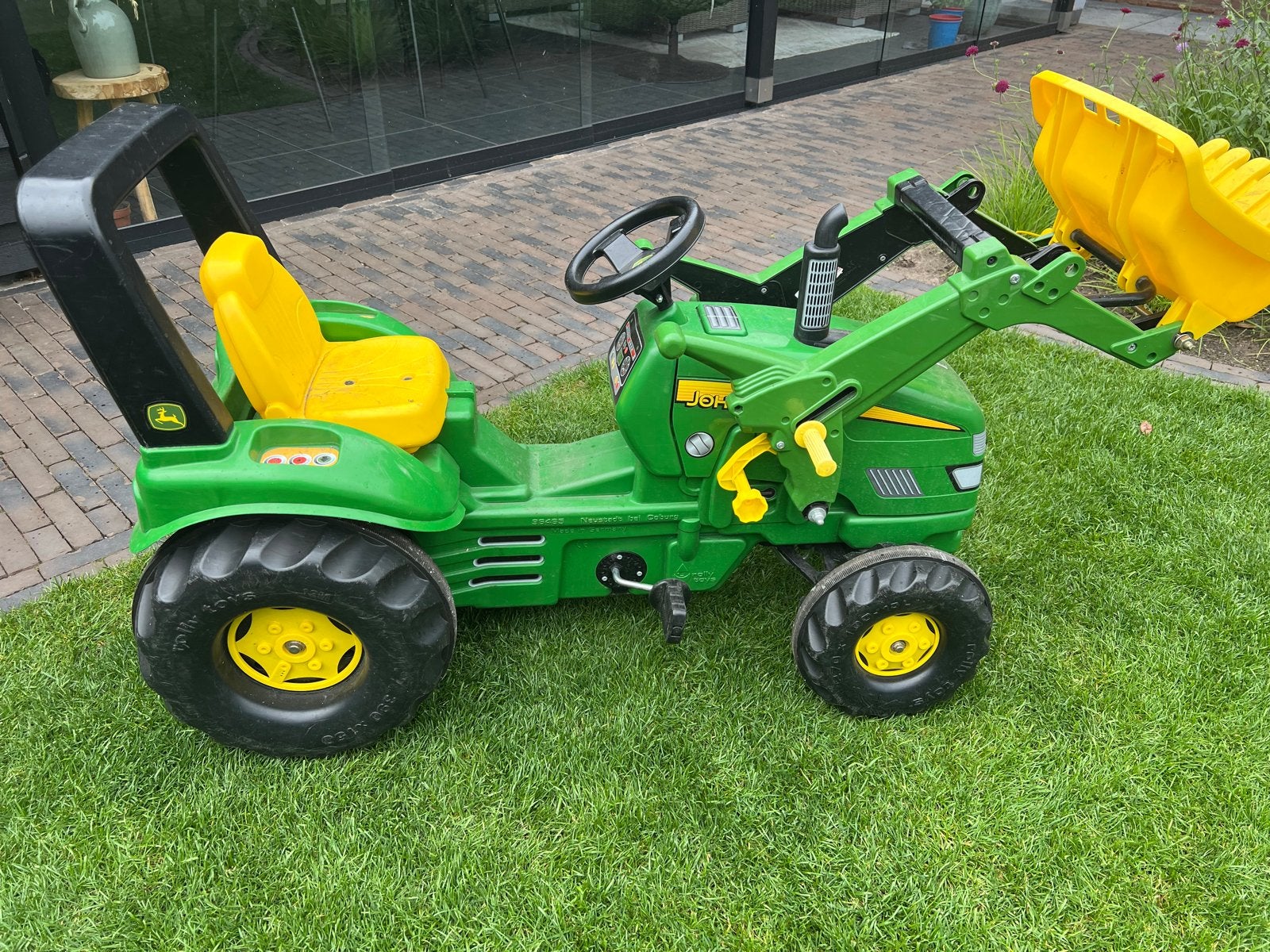 John Deere traptractor met voorlader, Ophalen, Gebruikt