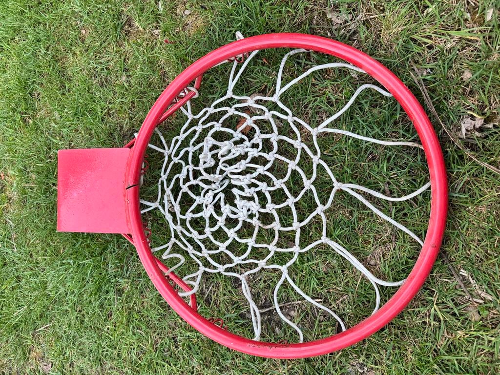 Basketbalring met net, Sport en Fitness, Ophalen, Zo goed als nieuw, Ring, Bord of Paal
