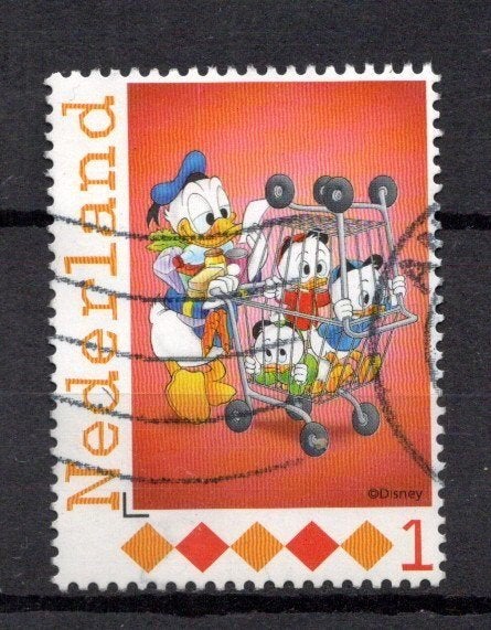 gestempelde zegel. Persoonlijke Donald Duck uit serie van 36, Ophalen of Verzenden, Na 1940, Gestempeld