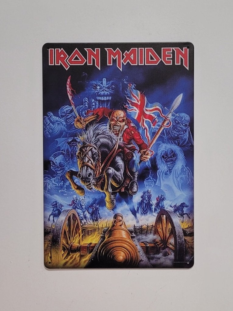 Iron Maiden Trooper reclamebord van metaal wandbord deco, Verzamelen, Info@deconoord.nl, Deco Noord, Nieuw, Ophalen of Verzenden