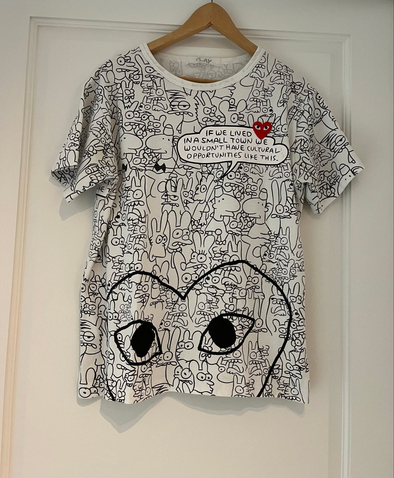 Comme des Garçons PLAY x The Simpsons T-shirt XL, Verzenden, Gedragen, Maat 52/54 (L), Wit