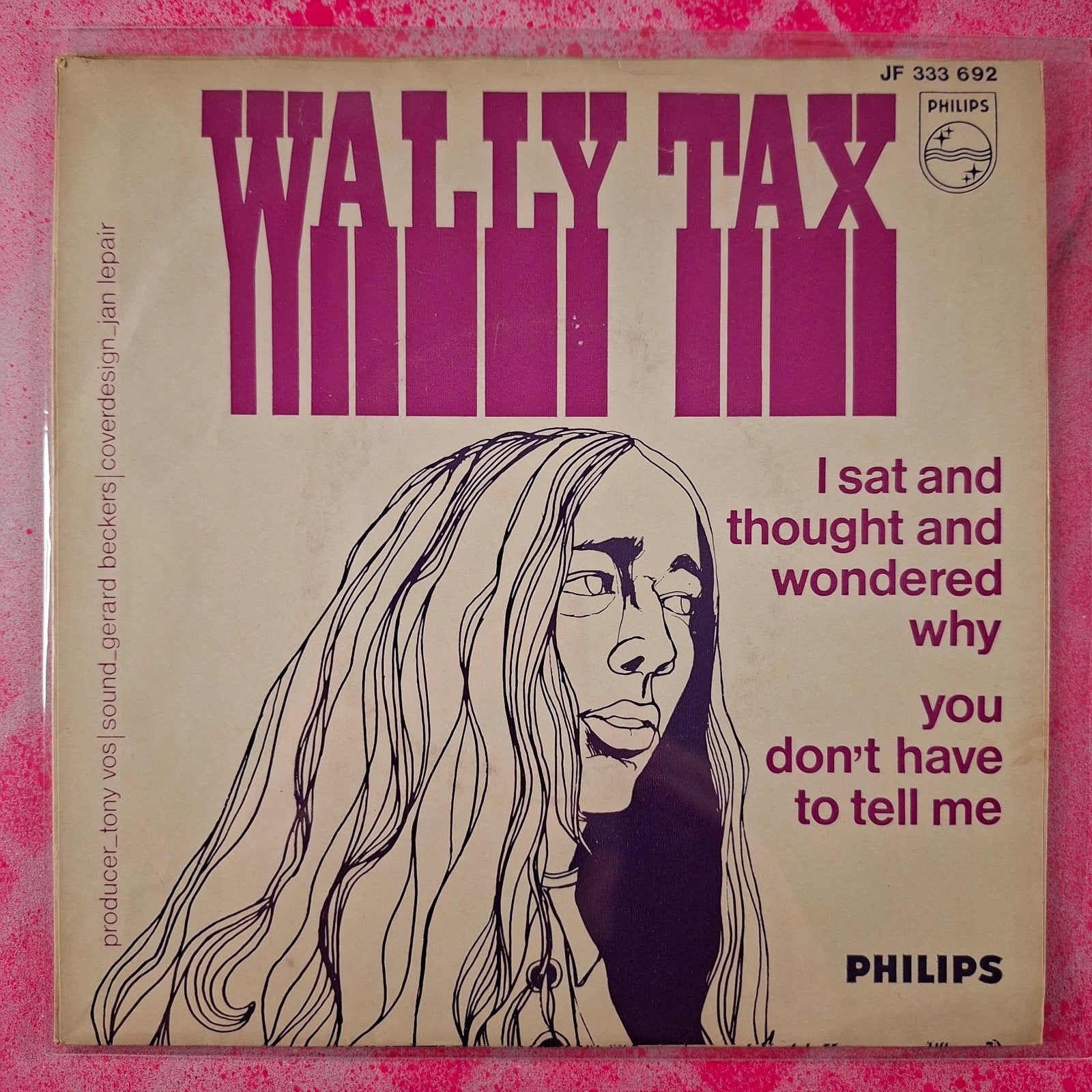 Wally Tax I sat and thought and wonderen why single, Cd's en Dvd's, Gebruikt, 7 inch, Pop, Overige typen