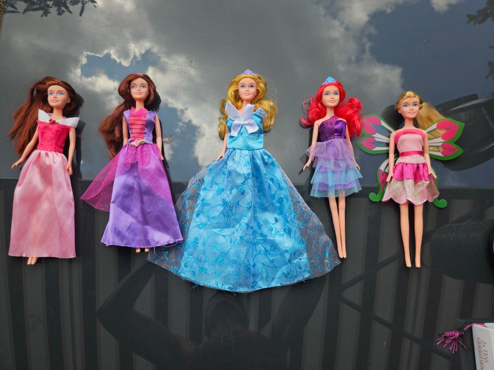 Set van 5 poppen: prinsessen en fee, Ophalen of Verzenden, Gebruikt, Pop