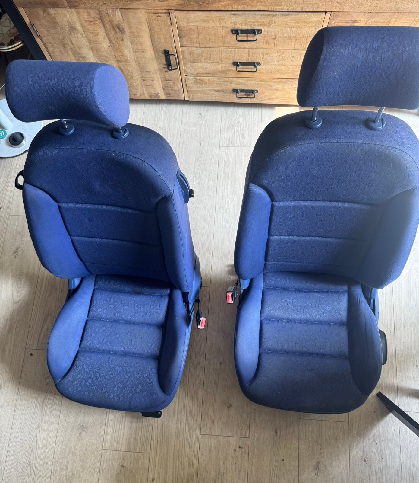 2 mooie blauwe autostoelen, Auto-onderdelen, Ophalen, Gebruikt