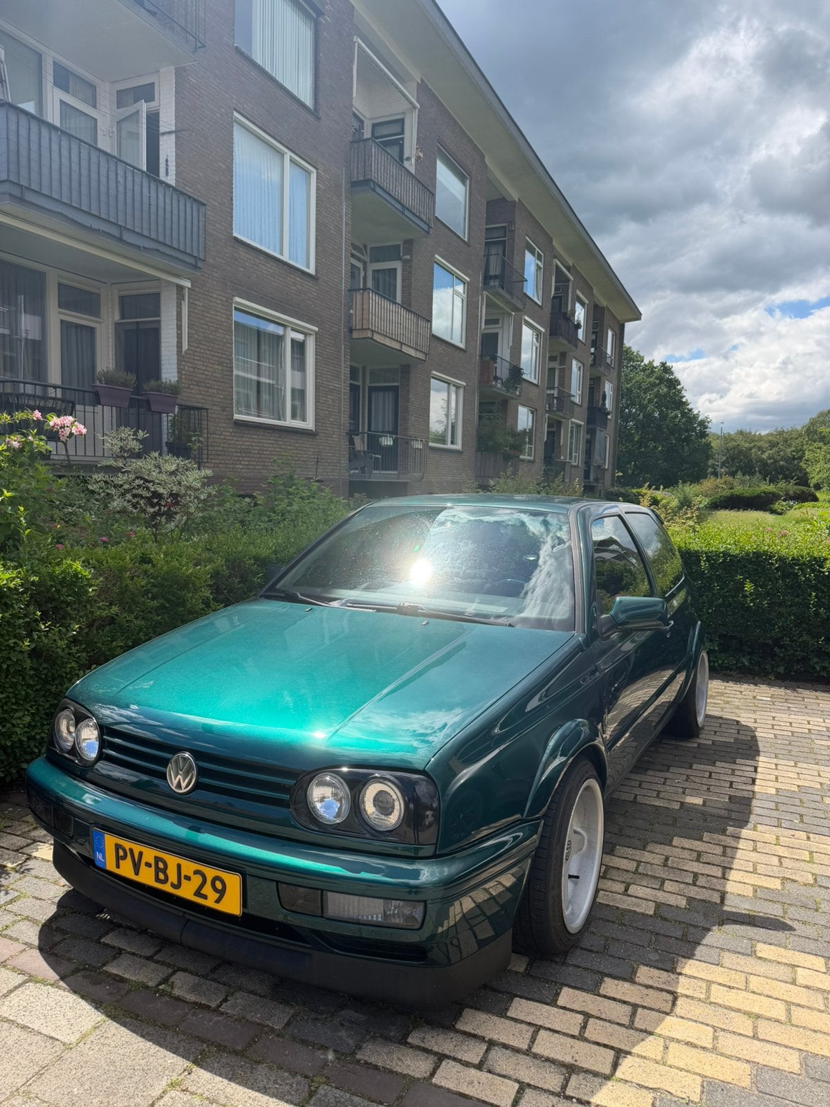 Volkswagen Golf 2.8 VR6 128KW E2 1996 Groen, Auto's, Voorwielaandrijving, Zwart, 1200 kg, Handgeschakeld