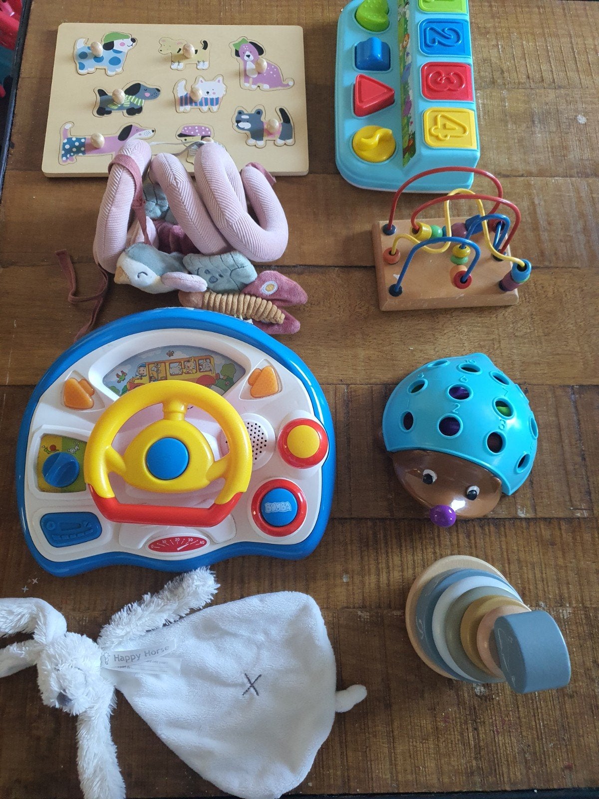 Grote set babyspeelgoed: rammelaars, puzzels, mobiel en meer, Ophalen, Gebruikt, Overige typen, Met licht