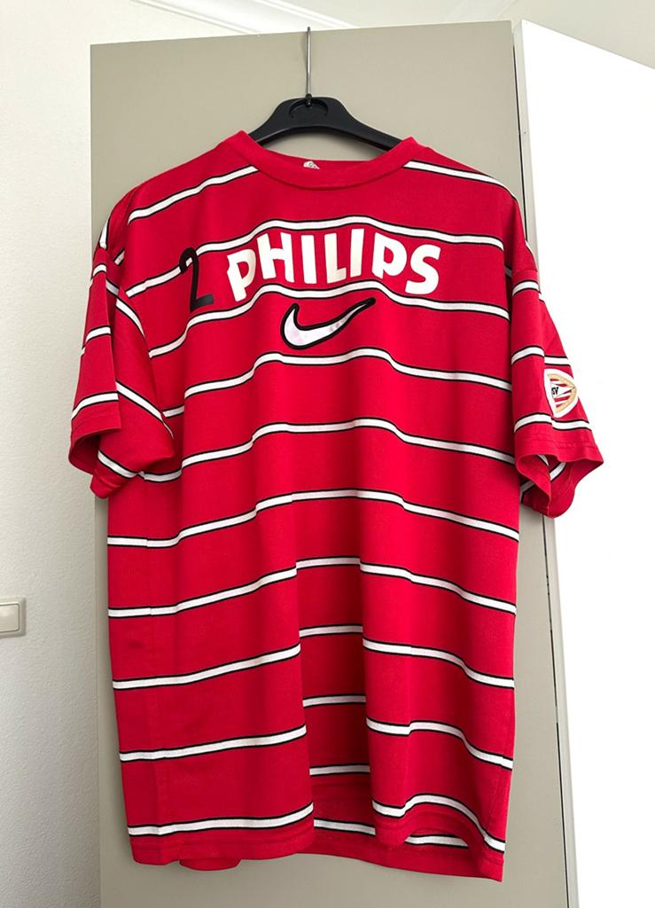 Vintage PSV Trainingsshirt Jaren '90 - Iconisch Design, Ophalen of Verzenden, Gedragen, Overige maten, Rood