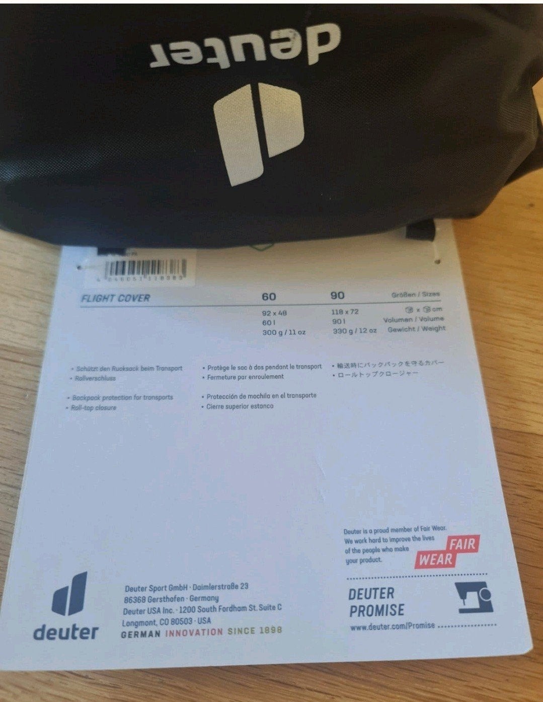 deuter flight cover 60 liter nieuw, Overige merken, Overige typen, Nieuw, Ophalen of Verzenden