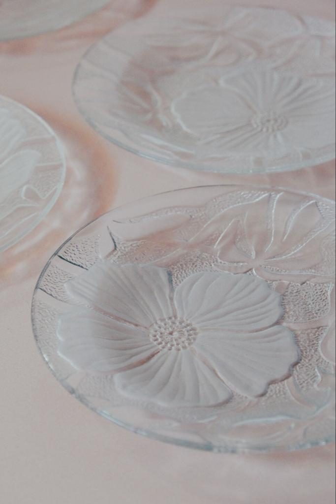 Set van 8 vintage gebaksbordjes met bloemen, Antiek en Kunst, Ophalen of Verzenden