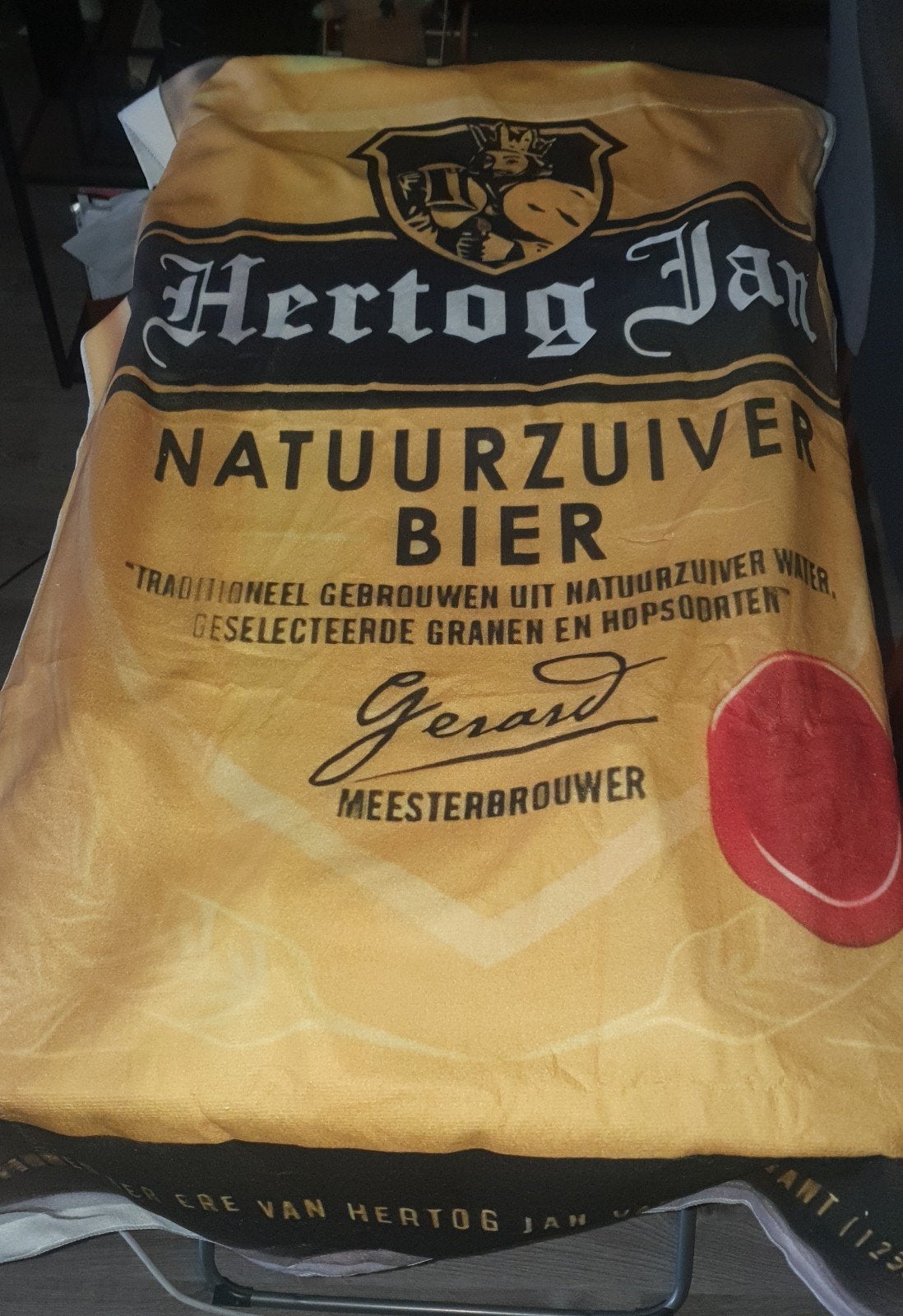 Hertog Jan wanddoek/spandoek 140x70 cm, Verzamelen, Biermerken, Ophalen of Verzenden, Gebruikt