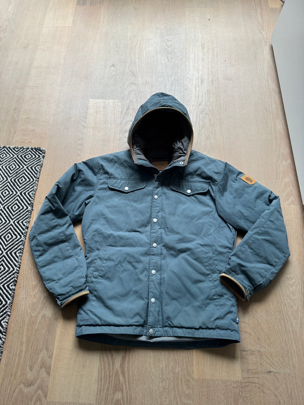 Prachtige Fjallraven no.1 down jacket  maat m blauw g1000, Ophalen of Verzenden, Zo goed als nieuw, Maat 48/50 (M), Blauw