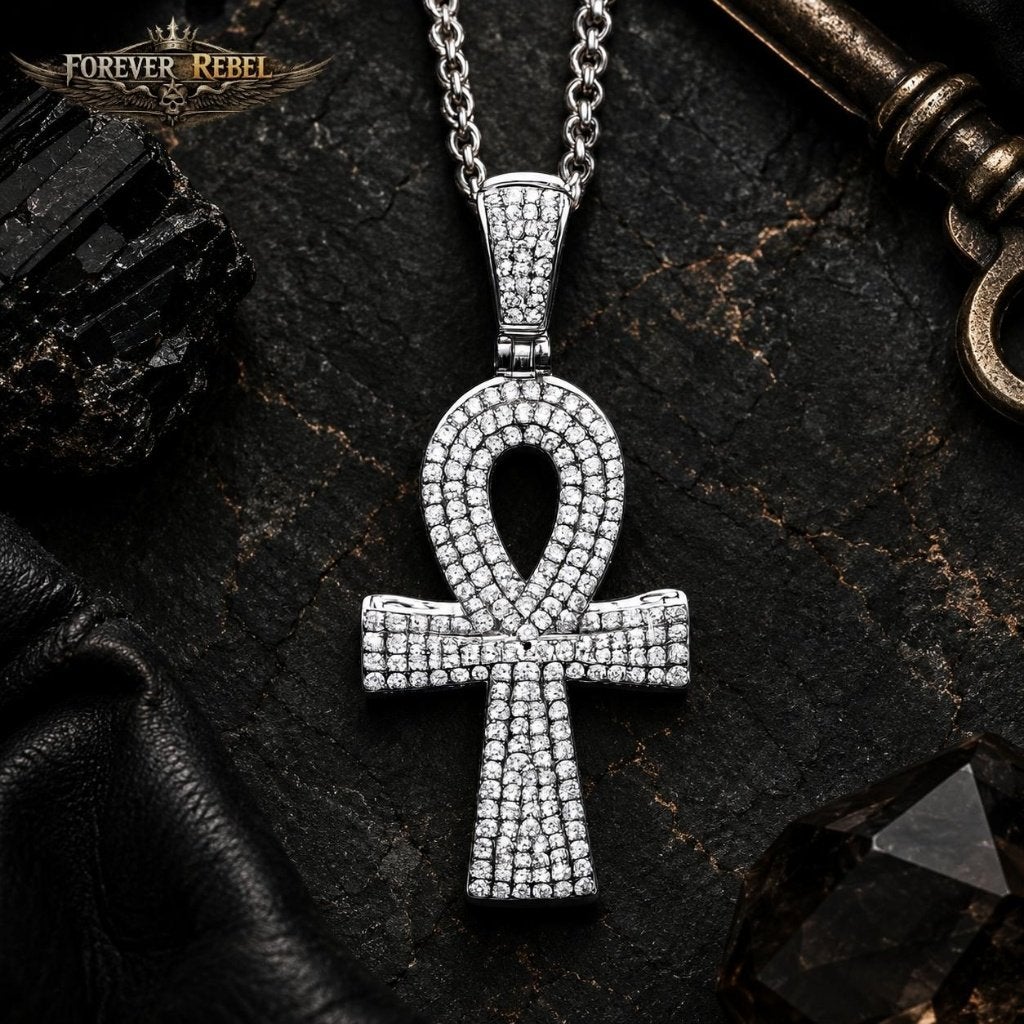 Pharaoh’s Breath 210 Moissanite Stenen - 925 Zilver, Foreverrebelmail@pm.me, Verzenden, Kruis of Symbool, Zilver