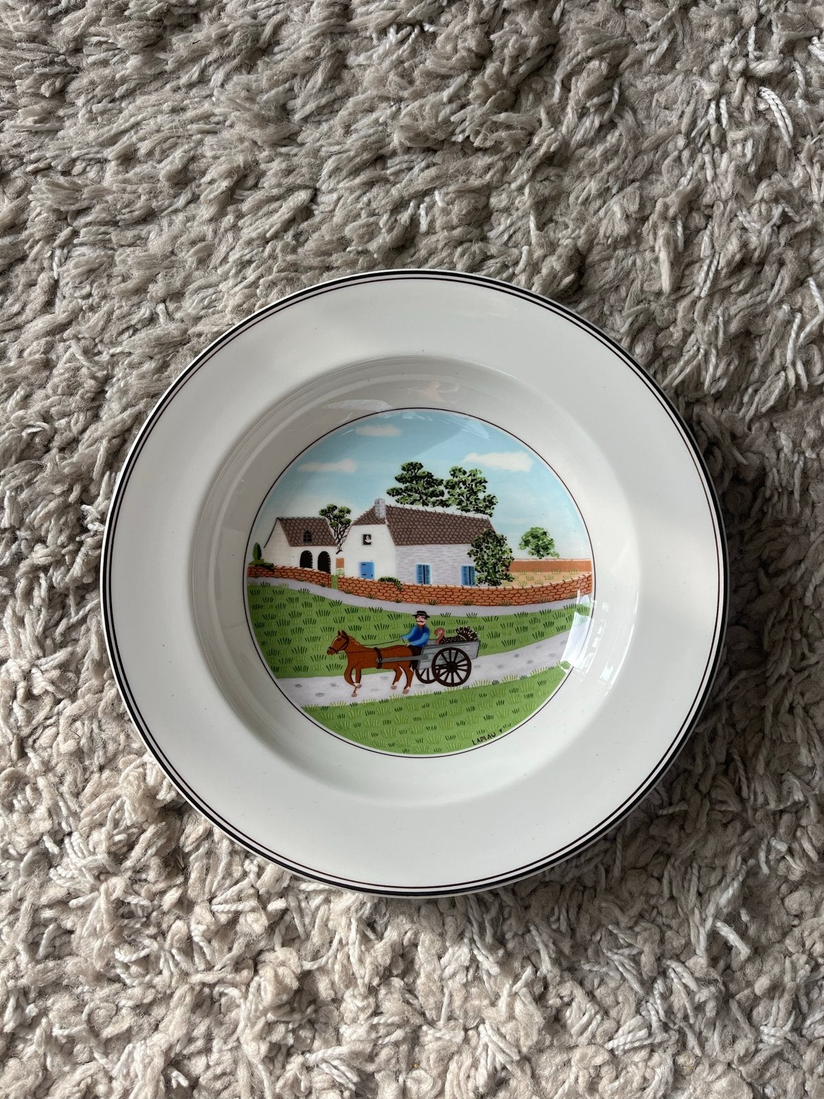 Villeroy & Boch Design Naif diep bord - Paard en wagen, Ophalen