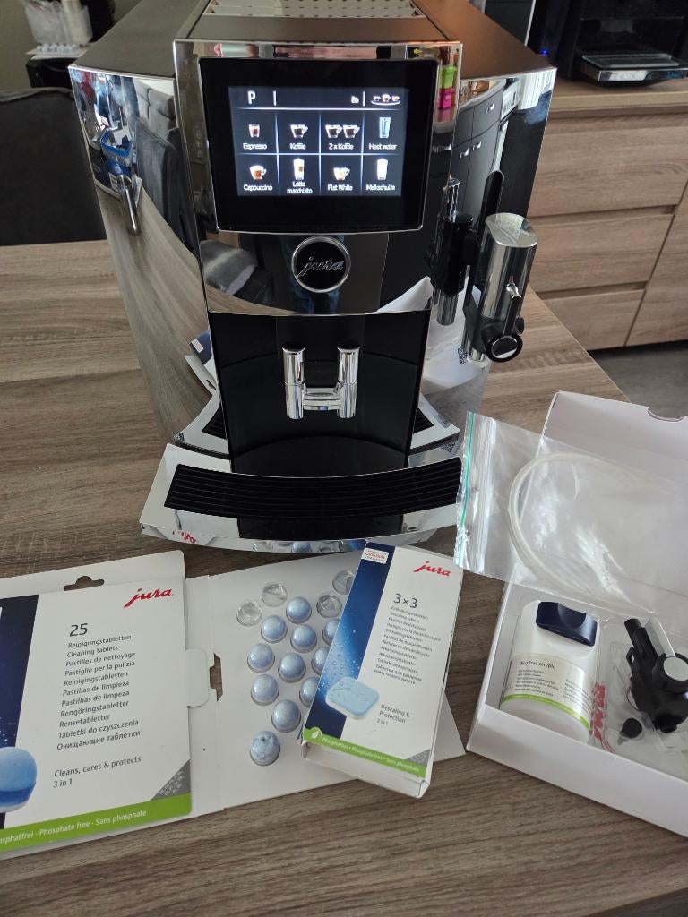 Jura S8 Chrome – Zeer nette staat –, Witgoed en Apparatuur, Koffiezetapparaten, Zo goed als nieuw, Gemalen koffie, Koffiebonen