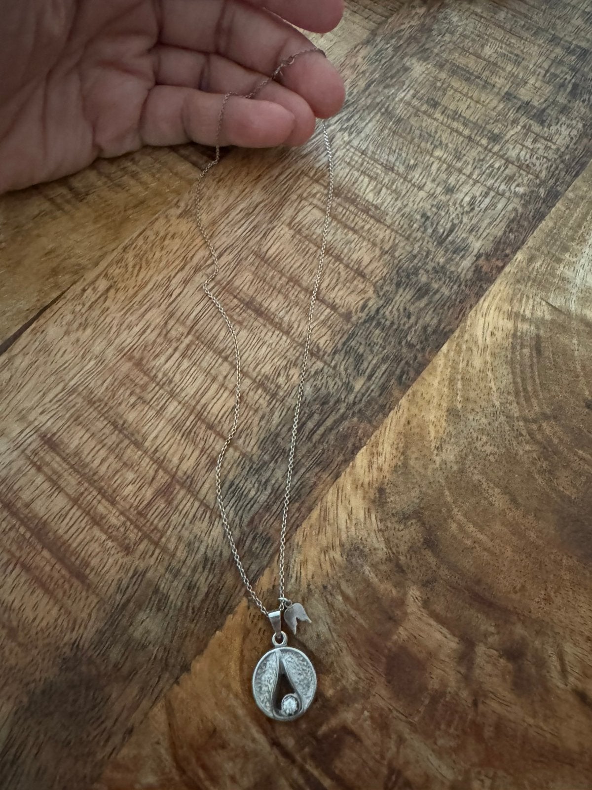 925 zilver ketting met hangertjes 41cm, Sieraden, Tassen en Uiterlijk, Kettingen, Ophalen of Verzenden, Zo goed als nieuw, Zilver