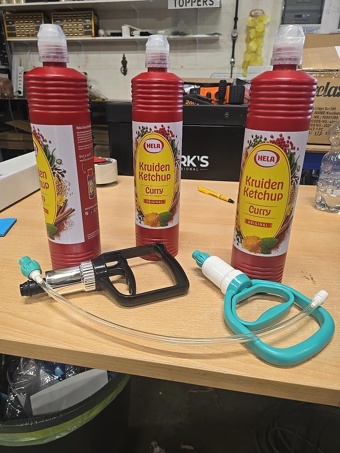 Hela Kruiden Ketchup Professioneel Doseersysteem – 3 Flessen, Verzenden, Nieuw, Babijhandel@gmail.com, Babij