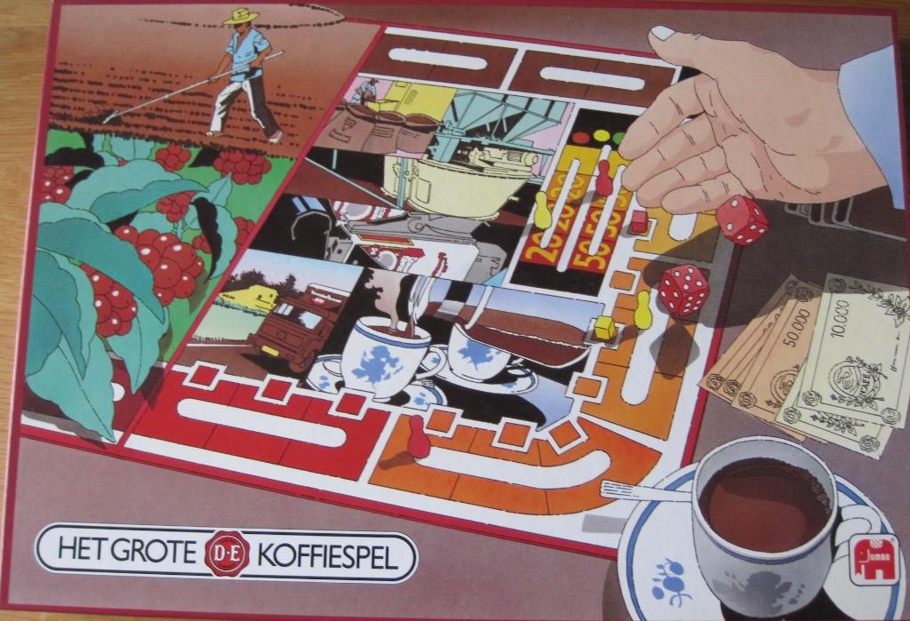 Het grote Douwe Egberts Koffiespel - 1985, Hobby en Vrije tijd, Gezelschapsspellen | Bordspellen, Een of twee spelers, Ophalen of Verzenden