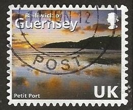 Guernsey 10, kust, Verzenden, Gestempeld