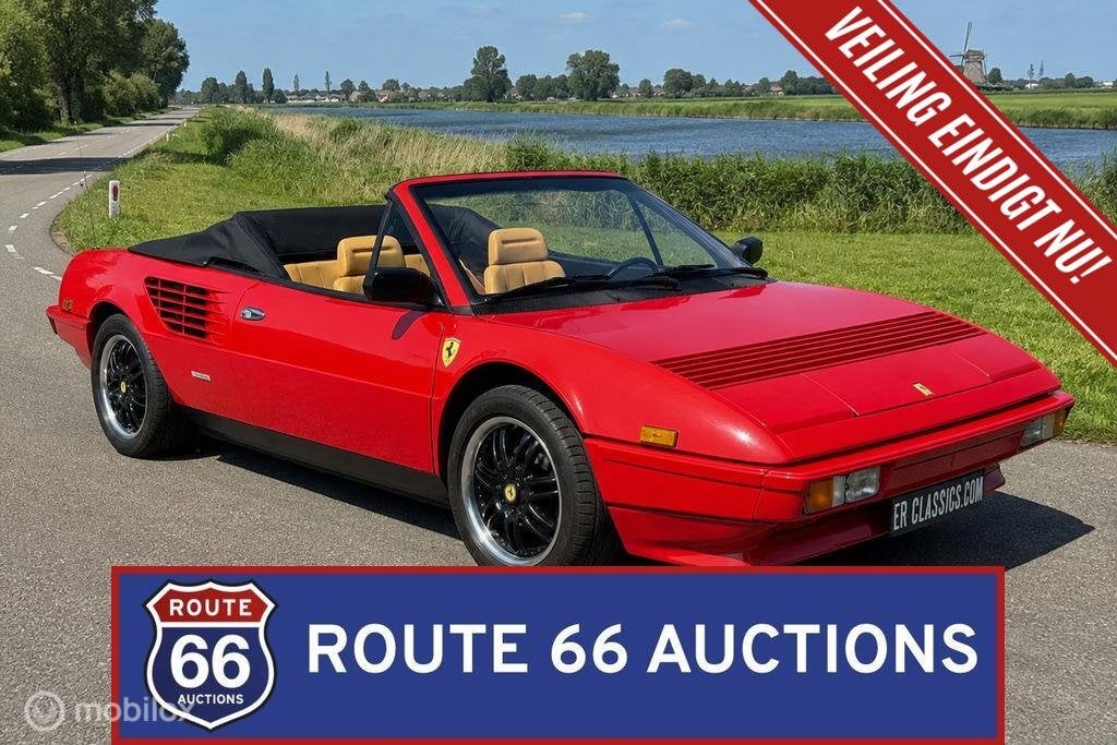 Ferrari Mondial Cabriolet | 1985 | Route 66 Auctions, Overige carrosserieën, Zwart, Bedrijf, Handgeschakeld