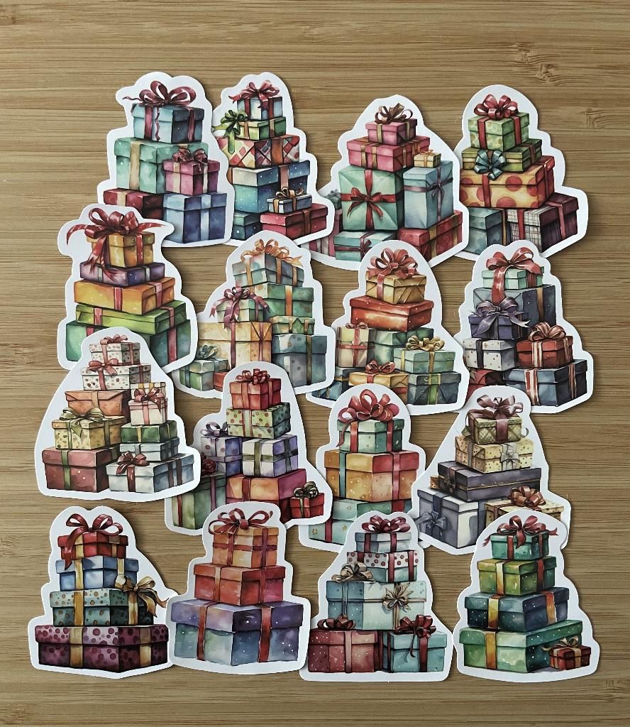 Kadootjes thema stickers, Verzenden, Nieuw, Meerdere stickers