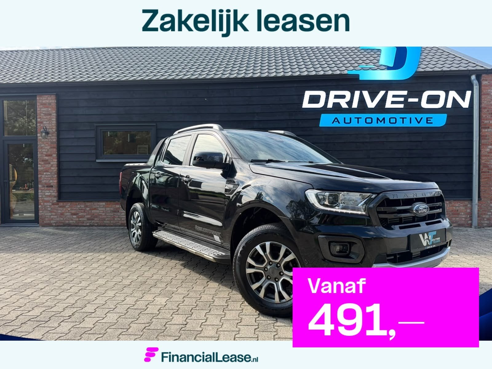 Ford Ranger 2.0 EcoBlue Wildtrak - 5 persoons - nieuwstaat -, Automaat, Gebruikt, Zwart, 4 cilinders