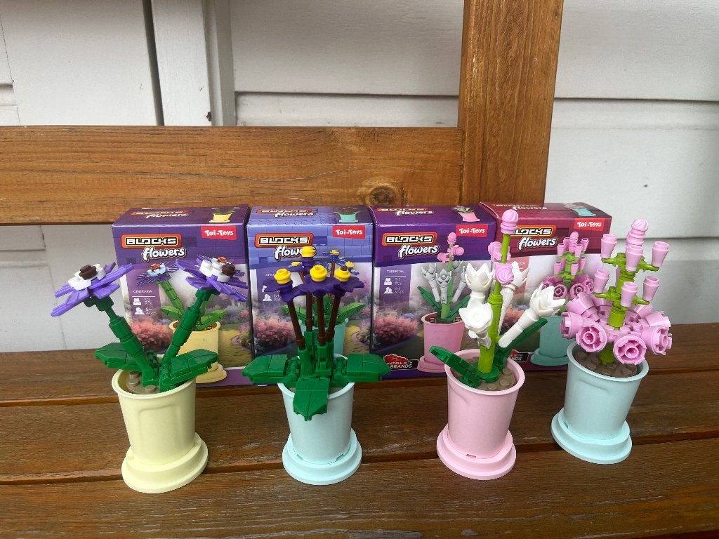 Bloemen bouwstenen / bouwblokjes | Toi-Toys blocks flowers, Kinderen en Baby's, Speelgoed | Bouwstenen, Ophalen of Verzenden