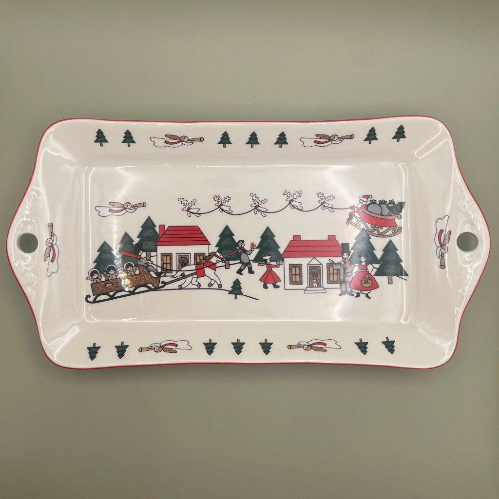 Mason's Christmas Village cakeschaal, Huis en Inrichting, Keuken | Servies, Onbekend, Ophalen of Verzenden, Onbekend, Overige stijlen