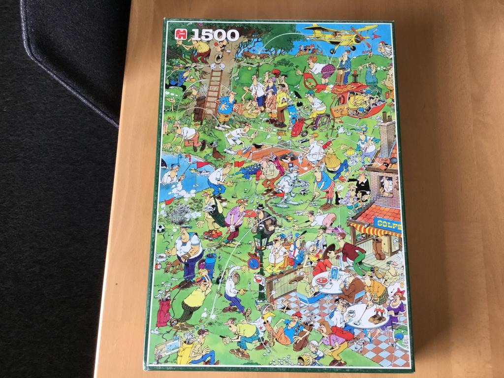 Jan van Haasteren Puzzel 1500 Stukjes - Golfbaan Chaos, Ophalen, Meer dan 50 stukjes, Gebruikt, 6 jaar of ouder