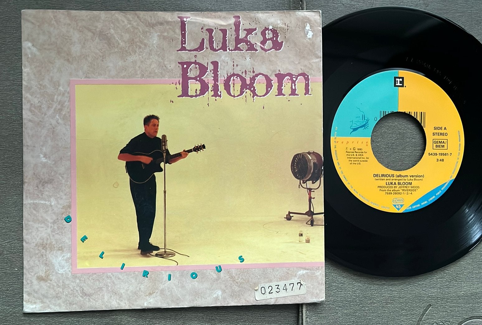 Luka Bloom - Delirious 7” DE 1990, Cd's en Dvd's, Gebruikt, 7 inch, Ophalen of Verzenden, Pop