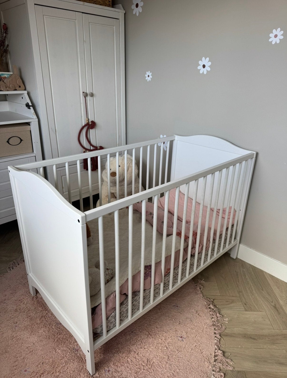 Ledikant IKEA SMAGORA, 60x120 cm (wit), Kinderen en Baby's, Kinderkamer | Complete kinderkamers, Ophalen, Zo goed als nieuw, Jongetje of Meisje