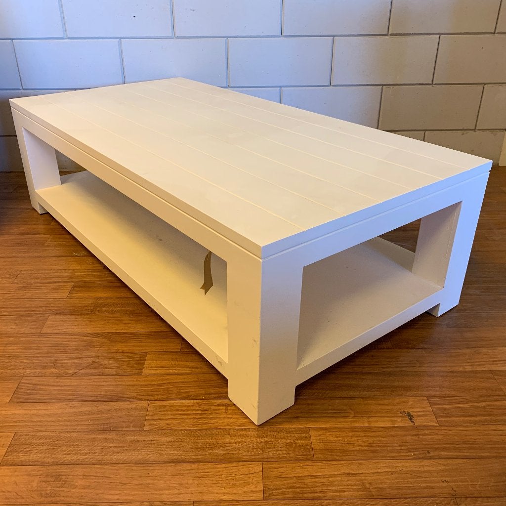 salontafel wit - 140 x 70 cm - landelijke stijl - TTM Wonen, Ophalen, TTM Wonen, Meubels – (Perzische) Tapijten en Woonaccessoires