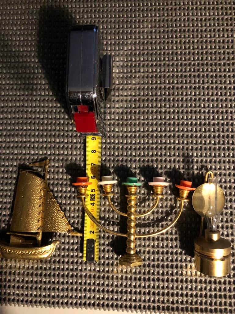 Vintage Messing Decoratie Set: Boot, Menora & Lamp, Ophalen of Verzenden