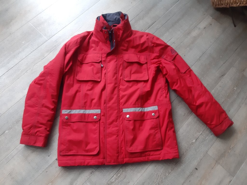 rode winterjas / ski jas Human Nature maat L, Ophalen, Maat 52/54 (L), Zo goed als nieuw, Human Nature