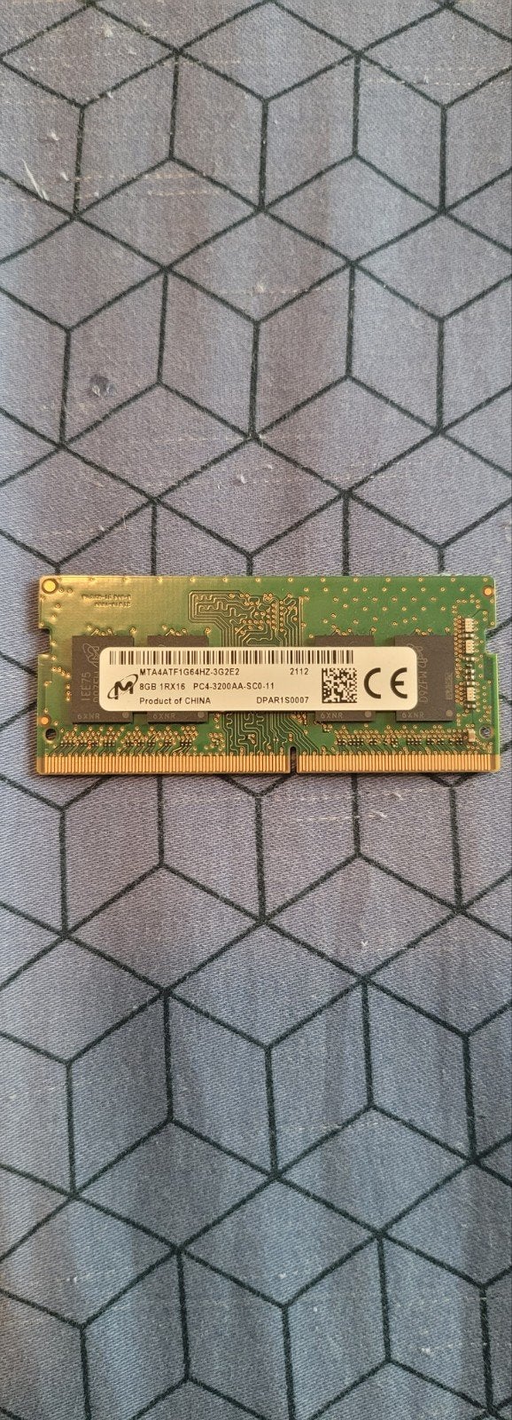sodimm pc4 8gb 3200 micron, Computers en Software, RAM geheugen, DDR4, 8 GB, Ophalen of Verzenden, Laptop